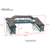 Bachmann 44-020R OO Gauge Covered Metal Footbridge Red and Cream