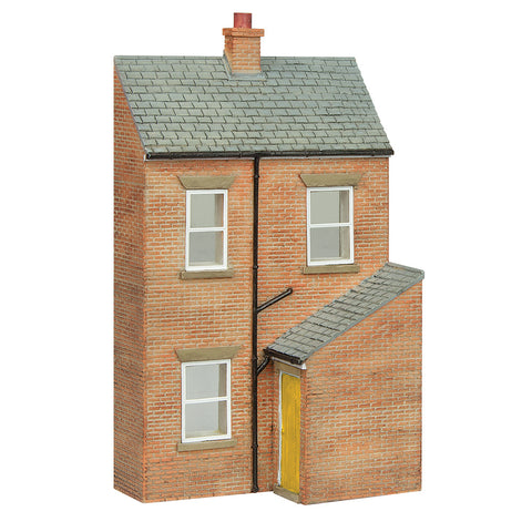 Bachmann 44-0216Y OO Gauge Scenecraft Low Relief Rear of Terrace, Right Hand Door Yellow