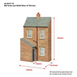 Bachmann 44-0217B OO Gauge Scenecraft Low Relief Rear of Terrace, Left Hand Door Blue