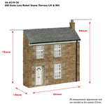 Bachmann 44-0220A OO Gauge Low Relief Stone Terrace Right Hand Door Red