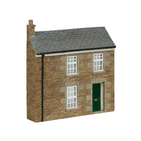 Bachmann 44-0220B OO Gauge Low Relief Stone Terrace Right Hand Door Green