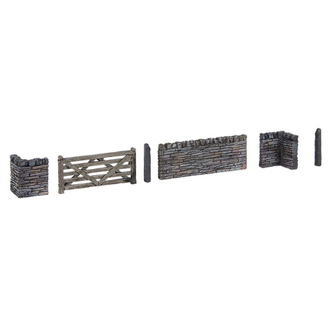 Bachmann 44-0538 OO Gauge Slate Walling and Gate
