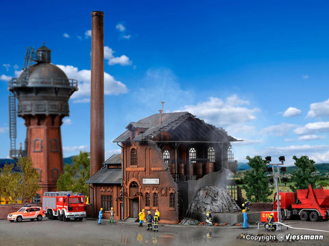 Vollmer 45601 HO Gauge Factory on Fire Kit