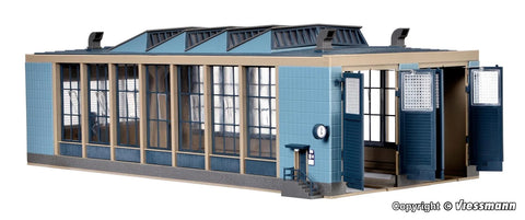 Vollmer 5765 HO Gauge Double Track Electric Loco Shed w Door Locking Device Kit