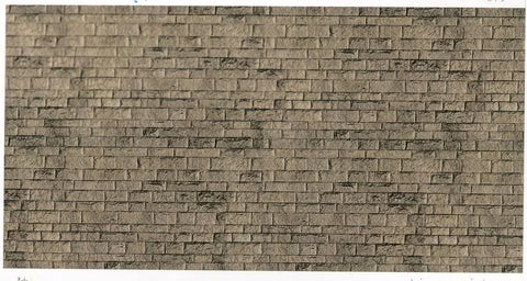Vollmer 46049 HO Gauge Weathered Stone Embossed Card Sheet