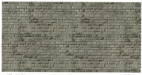 Vollmer 46052 HO Gauge Weathered Granite Stone Embossed Card Sheet