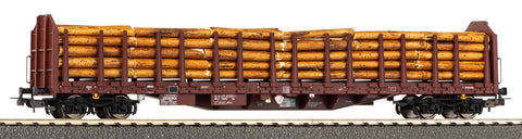 Piko 24610 HO Gauge Expert RSBG Roos-t642 Bogie Stake Wagon w/Timber Load VI
