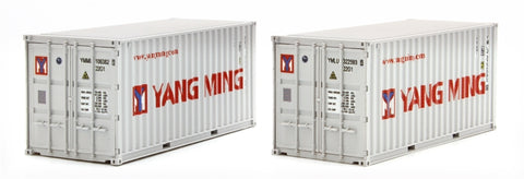 Dapol 4F-028-059 OO Gauge 20ft Container Pack (2) Yang Ming