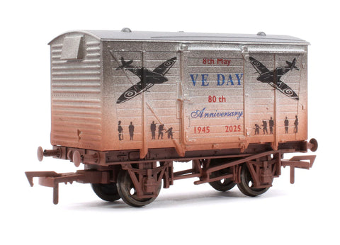 Dapol 4F-011-147 OO Gauge Ventilated Van VE Day 80th Anniversary Airforce Weathered