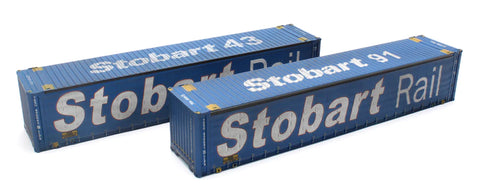 Dapol 4F-028-155 OO Gauge 45ft Curtain Container Set (2) Stobart Rail Weathered