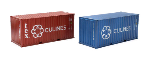 Dapol 4F-028-173 OO Gauge 20ft Container Pack (2) Culines/TBGU Weathered