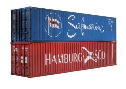 Dapol 4F-028-175 OO Gauge 40ft Container Set (2) Hamburg/Safmarine Weathered