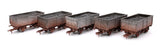 Dapol 4F-030-107 OO Gauge 16t Steel Mineral Wagon Set (5) BR Grey Weathered