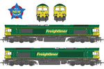 Bachmann 50-001SFX OO Gauge Class 66/5 66515 Freightliner Green (Sound Fitted Deluxe)