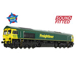 Bachmann 50-002SF OO Gauge Class 66/6 66606 Freightliner Green (Sound Fitted)