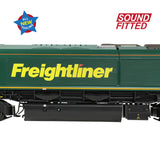 Bachmann 50-002SF OO Gauge Class 66/6 66606 Freightliner Green (Sound Fitted)