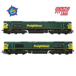 Bachmann 50-002SFX OO Gauge Class 66/6 66606 Freightliner Green (Sound Fitted Deluxe)