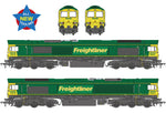Bachmann 50-002SFX OO Gauge Class 66/6 66606 Freightliner Green (Sound Fitted Deluxe)