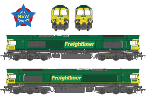 Bachmann 50-002SFX OO Gauge Class 66/6 66606 Freightliner Green (Sound Fitted Deluxe)