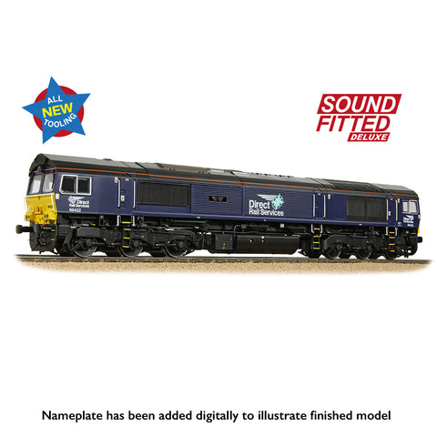 Bachmann 50-010SFX OO Gauge Class 66/4 66422 'Max Joule 1958-1999' DRS Compass (Small Logo) (Sound Fitted Deluxe)