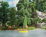 Busch 5486 HO/OO Gauge Moving Windsurfer on a Lake Kit