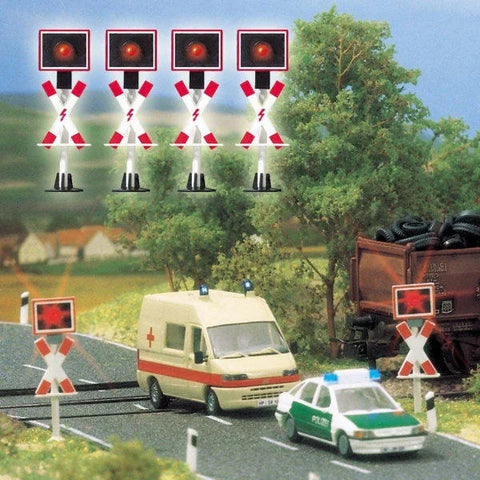 Busch 5913 HO/OO Gauge Level Crossing Warning Lights and Signs