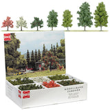 Busch 6334 HO Gauge Deciduous and Fruit Trees (Box of 45 Trees)