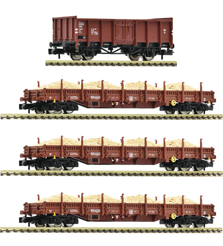 Fleischmann 6660013 N Gauge DR Overburden Freight Wagon Set (4) IV
