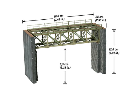Noch 67010 HO/OO Gauge Steel Bridge Laser Cut Kit 18.8cm
