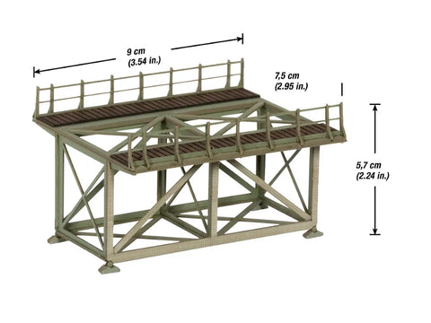 Noch 67023 HO/OO Gauge Truss Approach Bridge Laser Cut Kit 9cm