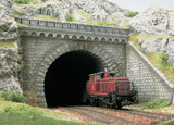 Busch 7023 HO/OO Gauge Double Track Tunnel Portals with Embankment Walls