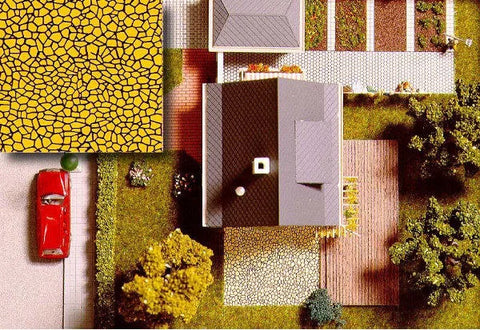 Busch 7037 HO/OO Gauge Crazy Paving Card Sheets (2)