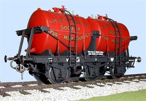 Slaters 7075 O Gauge GWR Twin Tank Milk Tank Wagon Kit
