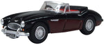 Oxford Diecast 76AH3006 1:76/OO Gauge Austin Healey 3000 Black/Burgundy