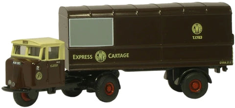 Oxford Diecast 76MH011 1:76/OO Gauge GWR Mechanical Horse Van and Trailer