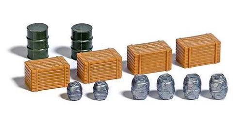 Busch 7784 HO/OO Gauge Wooden Boxes and Barrels