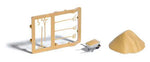 Busch 7787 HO/OO Gauge Wheelbarrow, Hand Tools and Sandpile