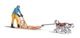 Busch 7817 HO/OO Gauge Dog Sledge Action Set