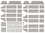 Busch 7872 HO/OO Gauge Planters & Palisades (Grey)