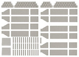 Busch 7872 HO/OO Gauge Planters & Palisades (Grey)
