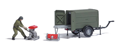 Busch 7964 HO/OO Gauge Fire Hose Trailer with Portable Pump
