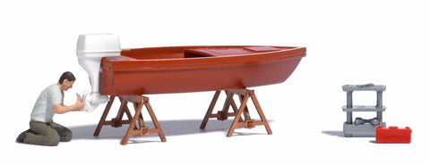 Busch 79815 HO/OO Gauge Repairing a Boat