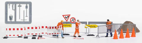 Busch 79900 HO/OO Gauge Setting up Road Barriers