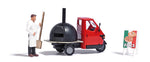 Busch 7992 HO/OO Gauge Piaggio Ape Mobile Pizza Truck