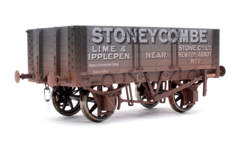 Dapol 7F-052-014W O Gauge 5 Plank Wagon 9ft Wheelbase Stoneycombe No.2 Weathered