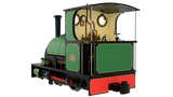 Rapido Trains 814003 OO-9 Gauge Peckett & Sons Cranmore Class – Bowaters Style Light Green