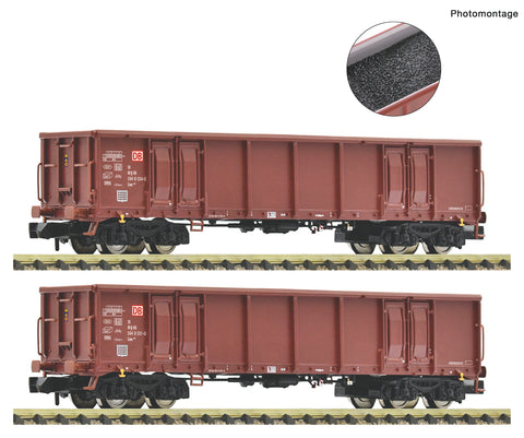 Fleischmann 830257 N Gauge DBAG Eans Gondola w/Coal Load Set (2) VI