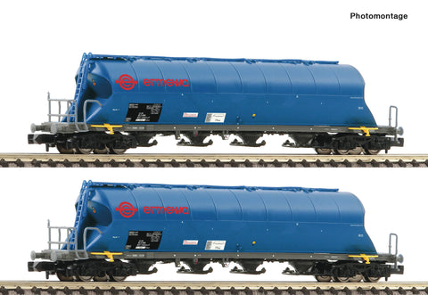 Fleischmann 849007 N Gauge Ermewa Uacs Dust Silo Wagon Set (2) V