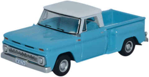 Oxford Diecast 87CP65001 1:87/HO Gauge Chevrolet Stepside Pick Up 1965 Light Blue/White