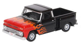 Oxford Diecast 87CP65004 1:87/HO Gauge Chevrolet Stepside Pick Up 1965 Black/Orange
